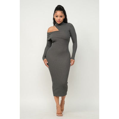 Limited Edition One Shoulder Long Sleeve Maxi Dress