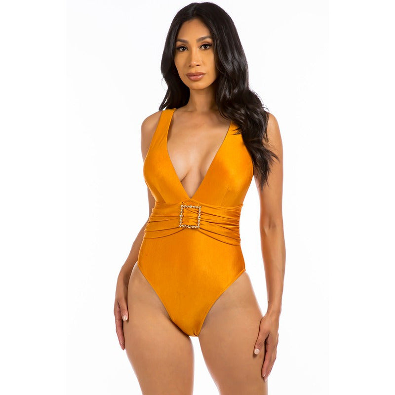 SQUARE BUCKLE SWIMSUIT
