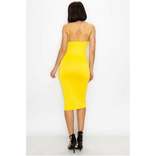 M-Cross-Back Spaghetti Dress