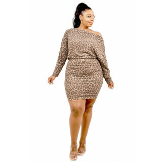 Hacci Wide Neck Midi Dress