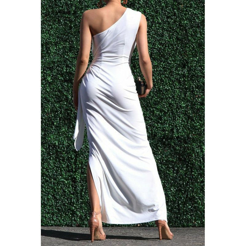 Single Sleeve Venetian Maxi Dress