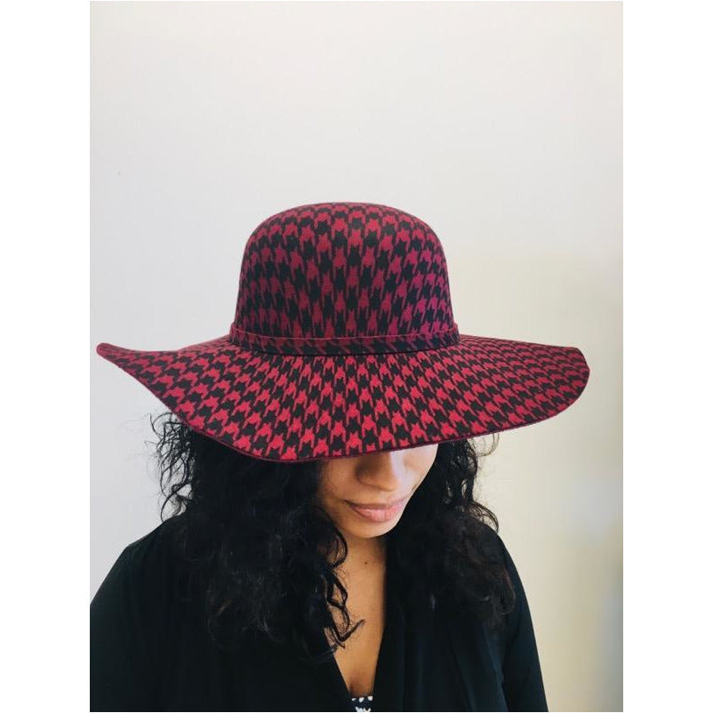 Hounds Tooth Floppy Hat