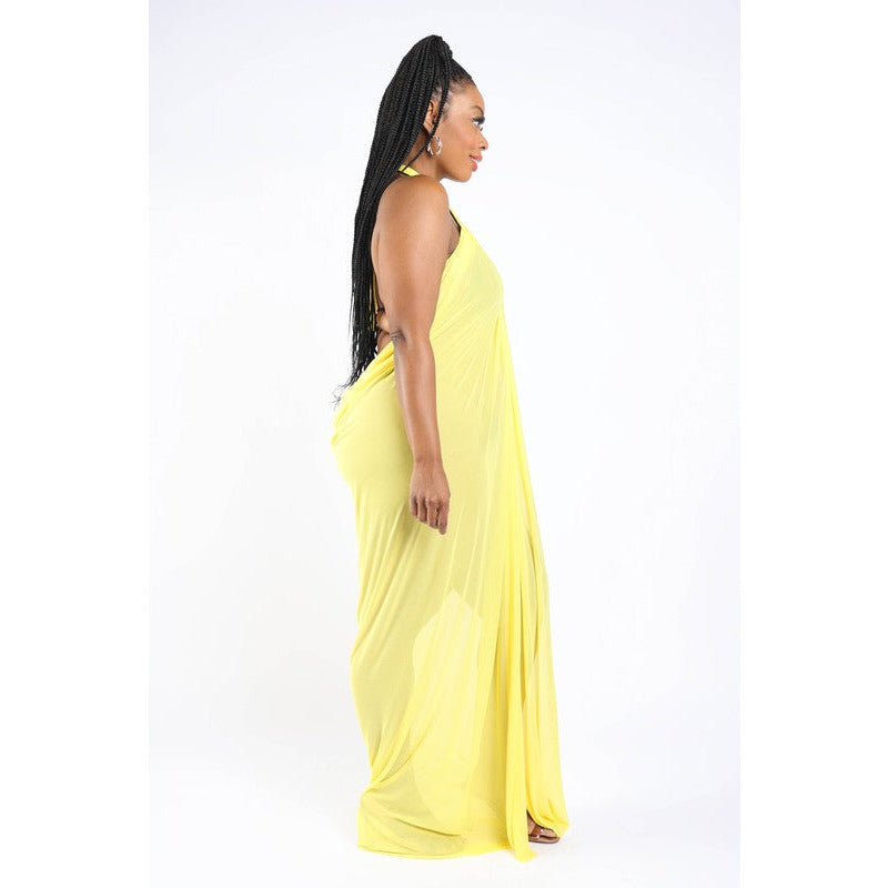HALTER MAXI COVER UP
