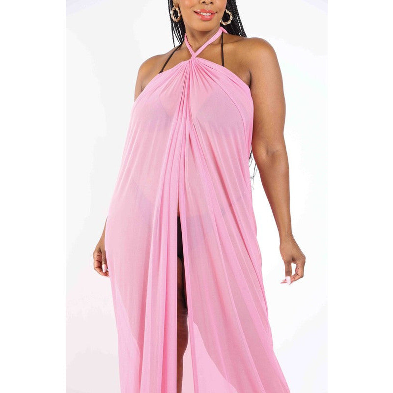 HALTER MAXI COVER UP